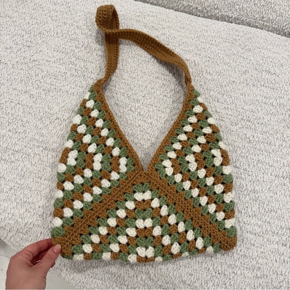 Handmade Handbags - Crochet Boho Shoulder Sling Bag Handmade